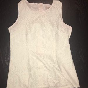 White Lace Professional Sleeveless Top